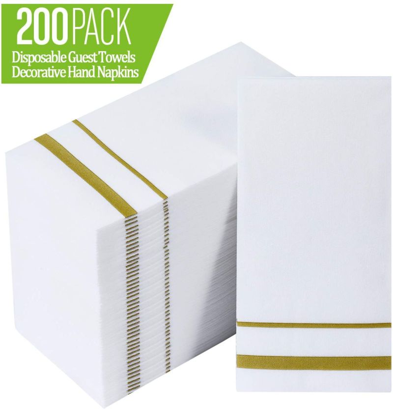 200 Pack Disposable Decorative Guest Paper Hand Towels Napkins
