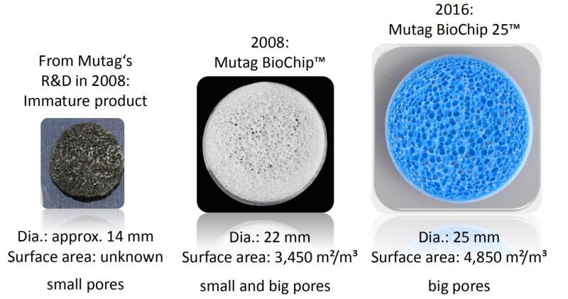 Activated Bio Media Biofilter Media Mutag Biochip 30 in Mbbr Project