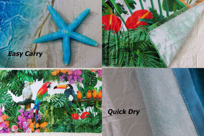 Promotional 100% Organic Cotton Digital Printing Towel/Beach Towel