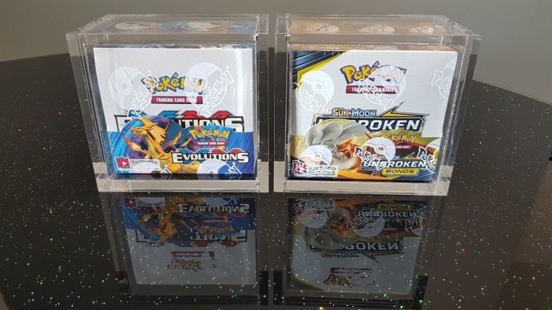 High Sale Clear Square Acrylic Acrylic Pokemon Pokemon Display Case Lucite Pokemon Trading Cards