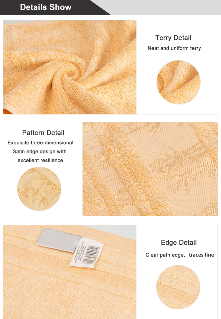 Pure Color Natural Organic Bamboo Beach Towel with Fringe