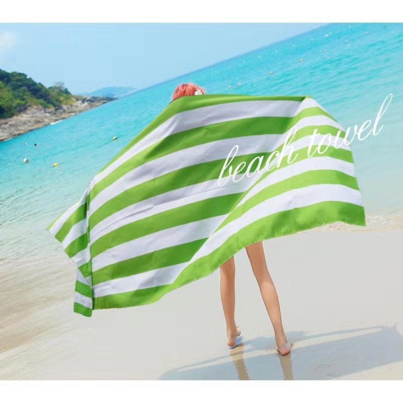 Amazing Stripe Fast Dry Beach Sand Towel, Microfiber Custom Ocean Elements Travel Towel for Kids