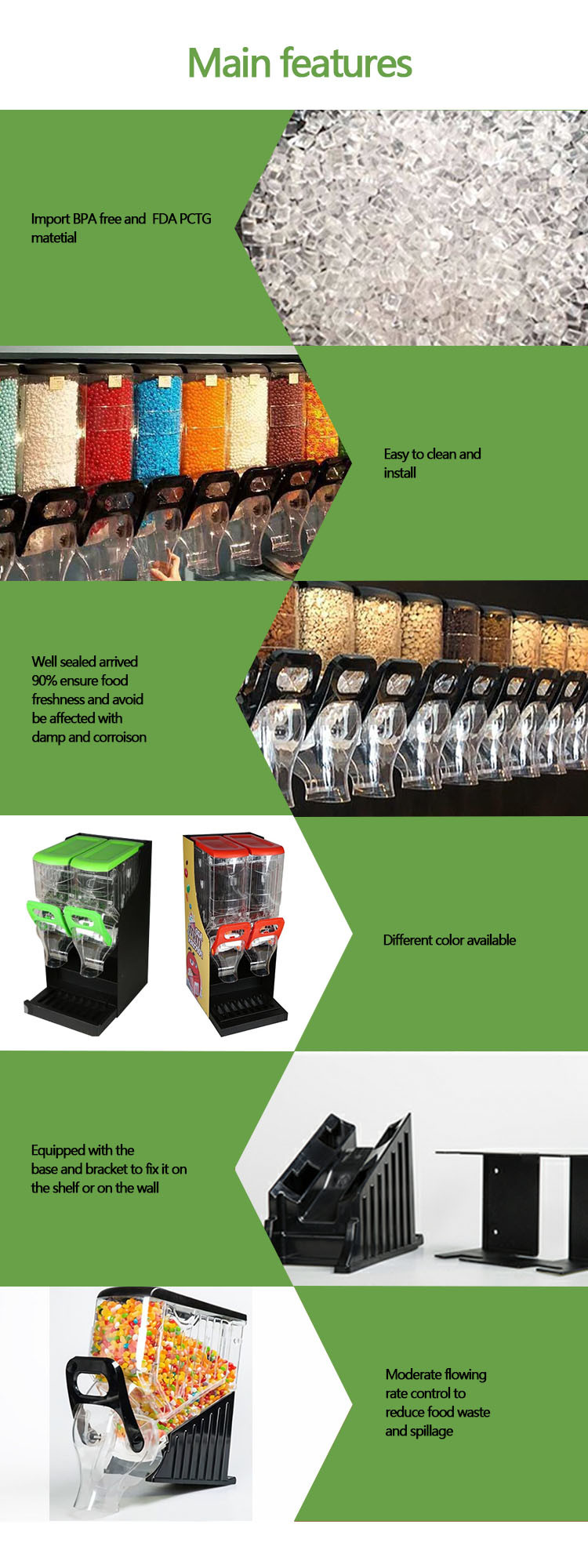 Wholesale Candy Displays Dispenser and Bins