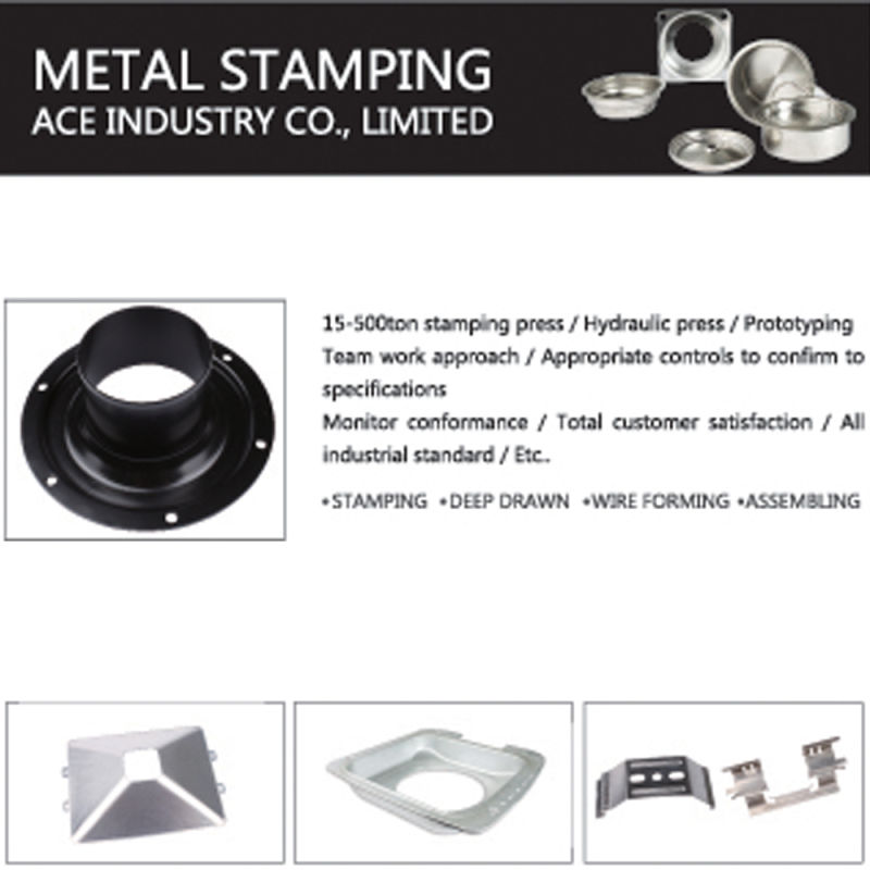 Metal Stamping Part, Deep Stamped, Punched Part, Plating with Yellow Chromate E10045