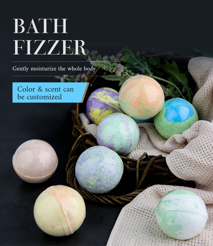 OEM/ODM Custom Packaging and Private Label Wholesale Natural Organic Rainbow Bath Bomb Cosmetics Luxury Bath Fizzer