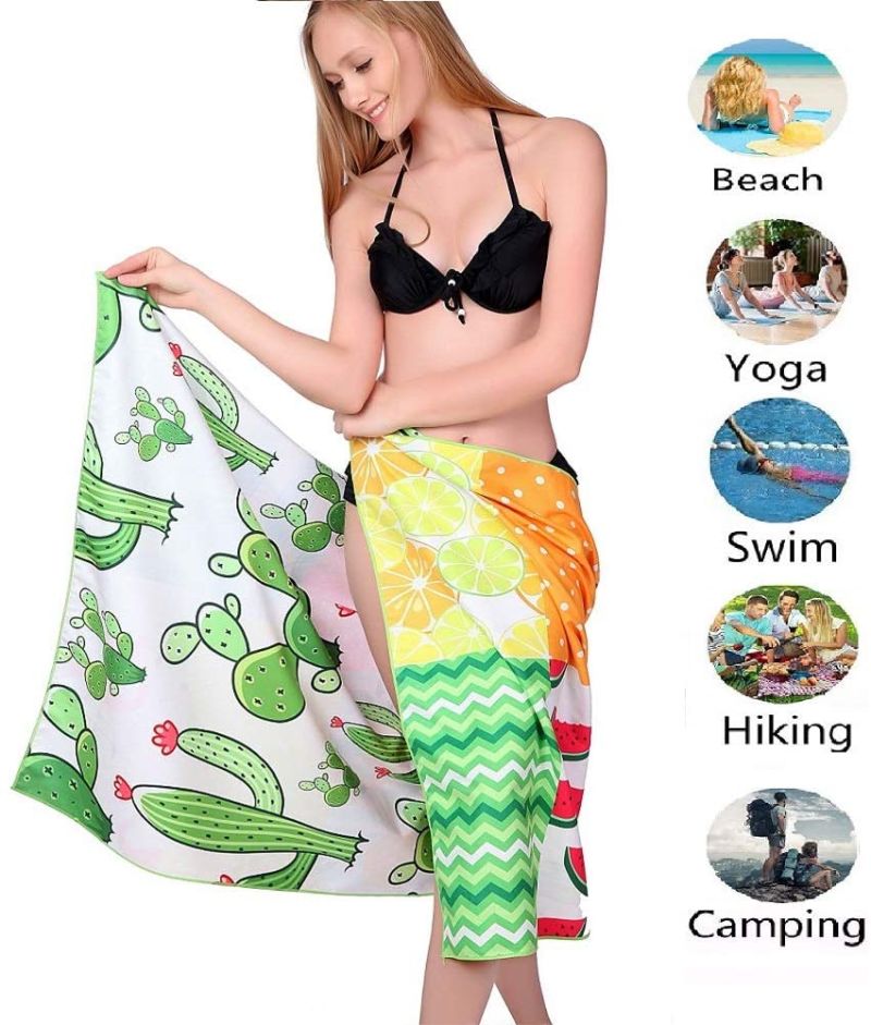 Quick Fast Dry Super Lightweight Microfiber Beach Towels for Girl Women