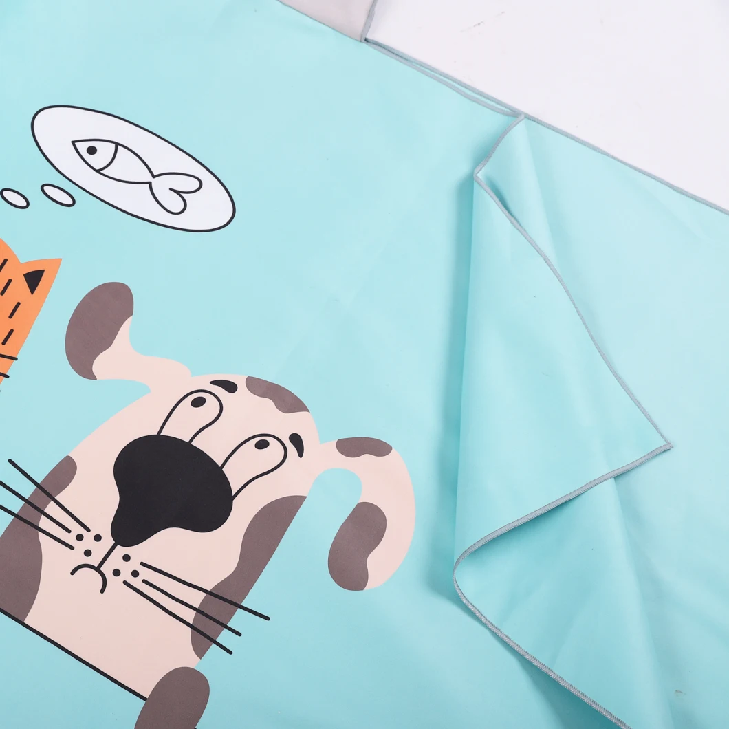 Digital Printing Quick Dry Custom Pattern Microfiber Towel with Hood
