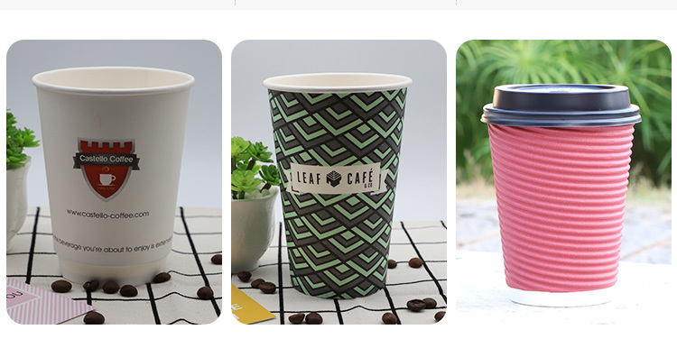 Disposable Cheap Single Hot Coffee Paper Cup with Lid