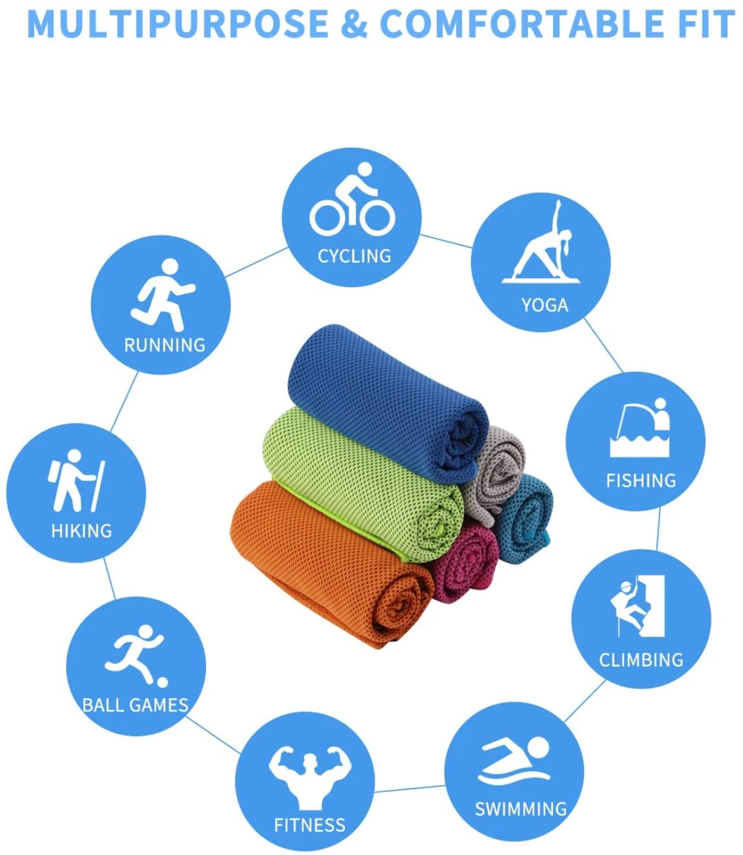 Cooling Towel, Ice Towel for Neck Instant Cooling, Chilly Towel for Men Women Kids, Super Absorbent Microfiber Towel for Athletes, Workout, Sports, Fitness, Gym