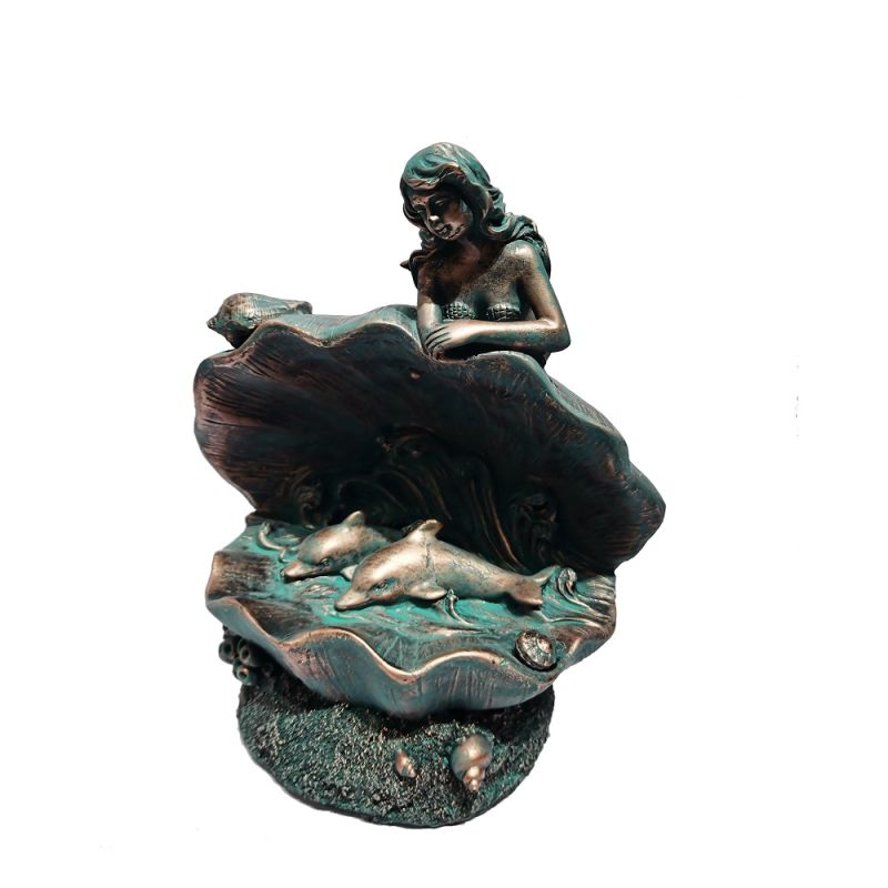 China Wholesale OEM Home Decor Life Like Polyresin Gift Glass Resin Mermaid Figurine