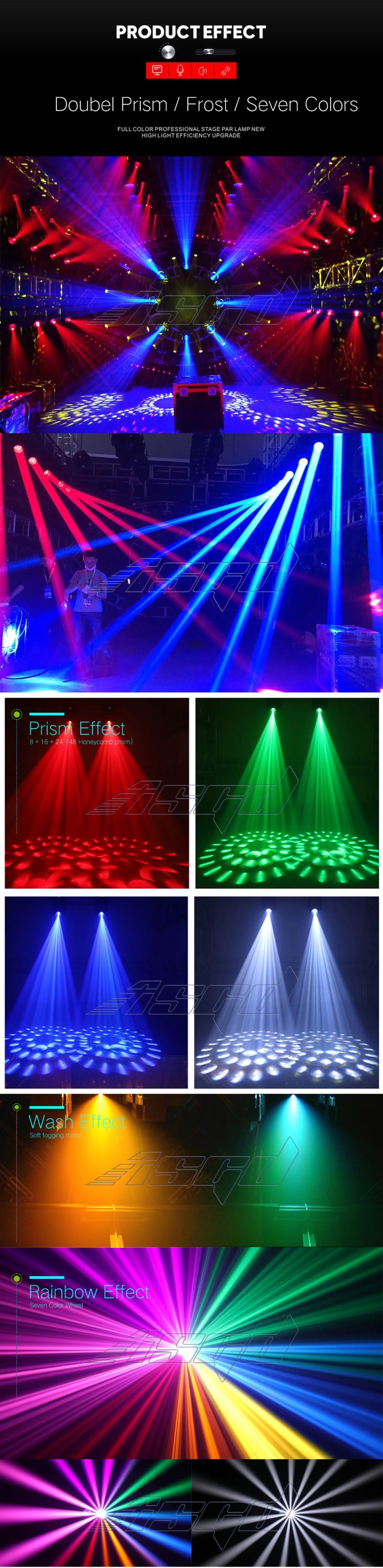 Stage Lighting 260W Moving Head Beam Light Rainbow Effect