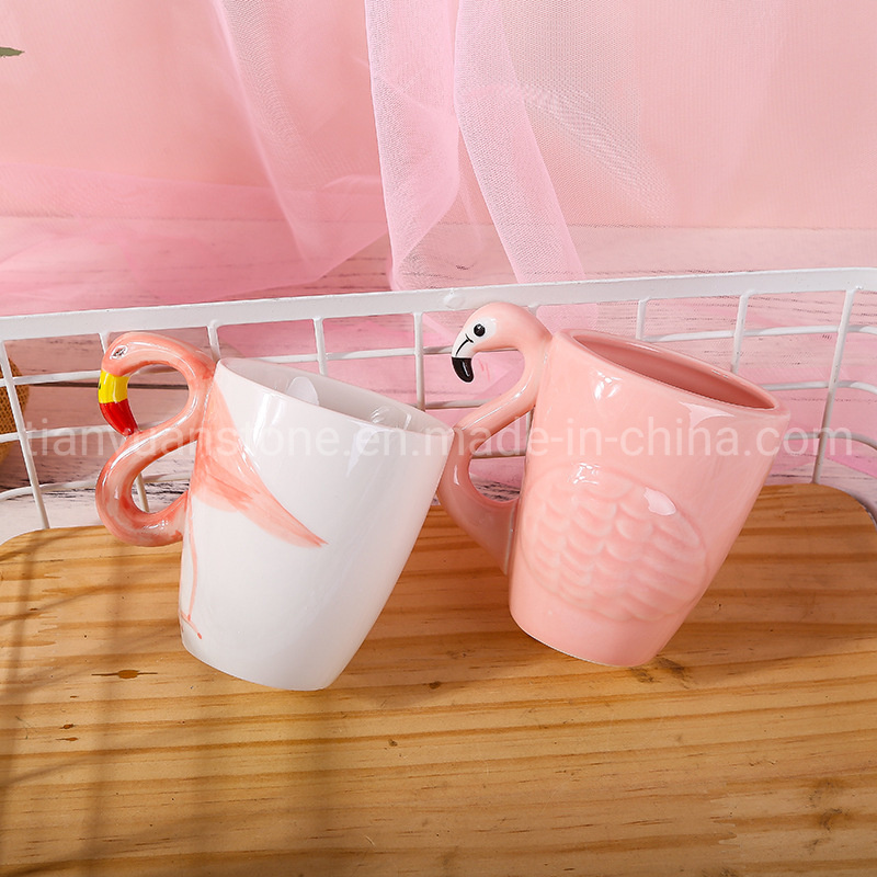 Custom Flamingo Design Ceramic 3D Flamingo Mug