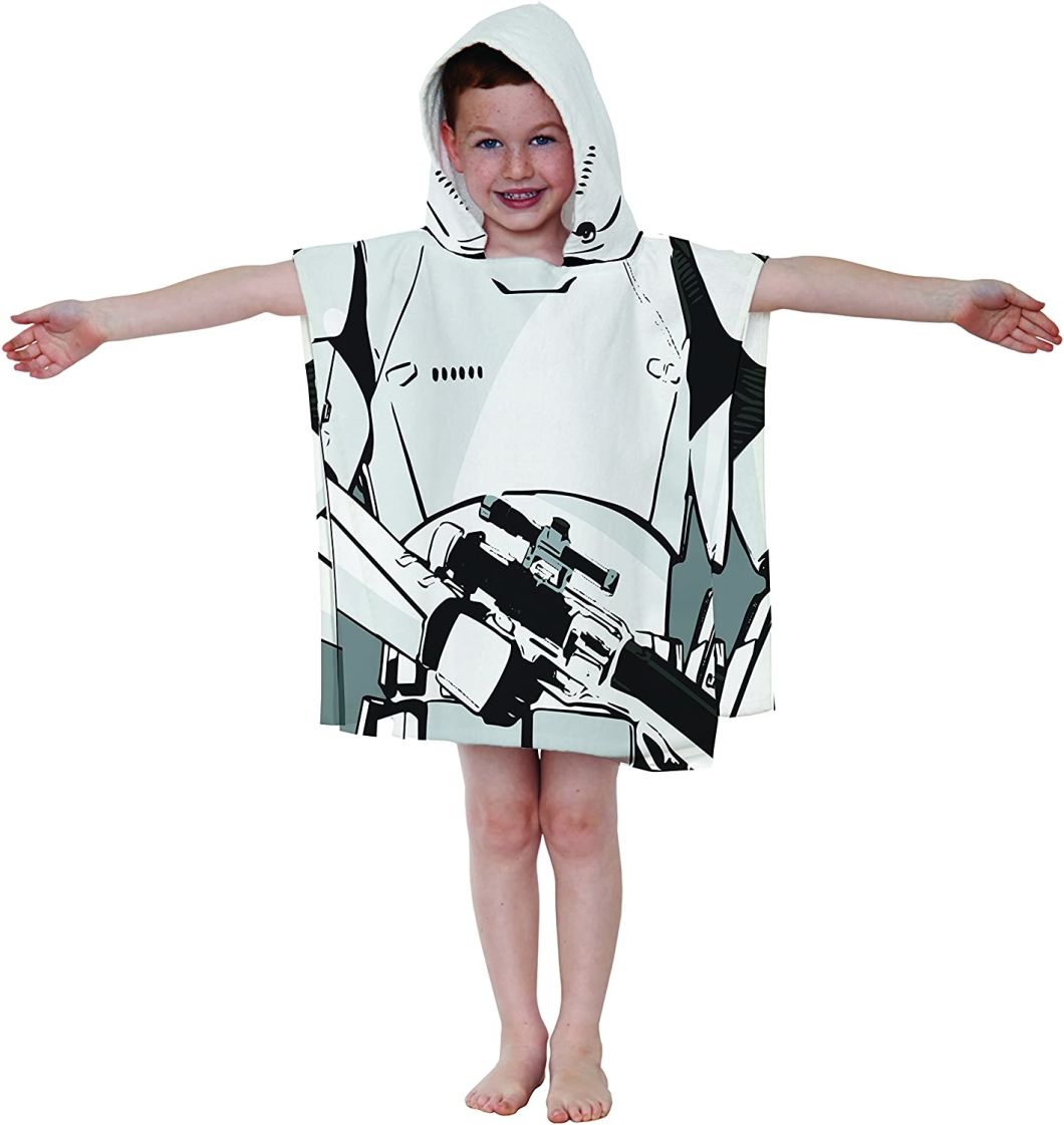 Kids Bath/Pool/Beach Hooded Poncho - Super Soft & Absorbent Cotton Towel, Measures 28 X 56 Inch