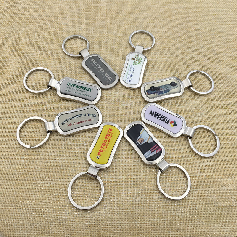 Custom Cheapest Promotional Metal Key Chain with Brand Logo