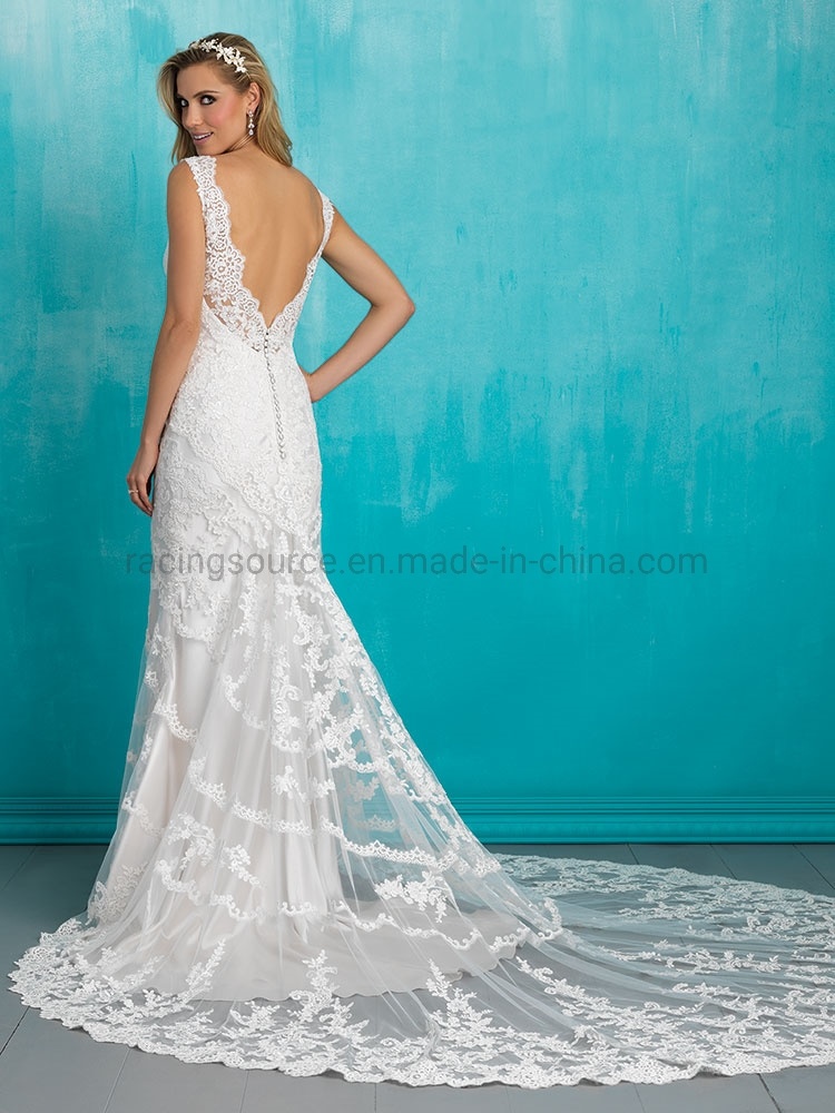 Beautiful Lace Wedding Gown Cap Sleeve Bridal Gowns Mermaid Bridal Dress