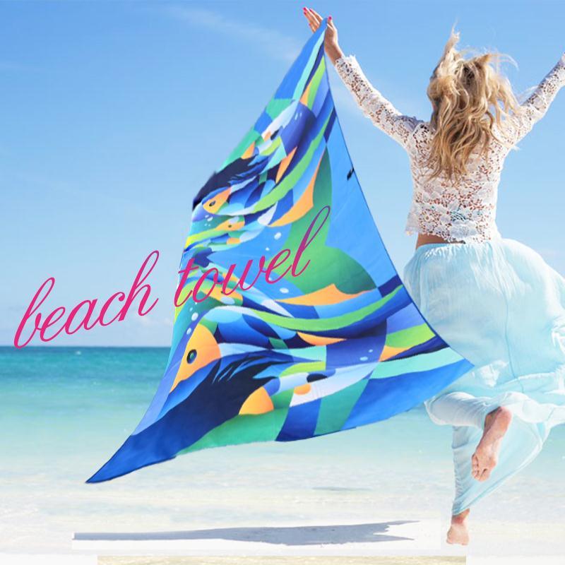 Anti Sand, Antibacterial, Quick Dry and Absorbency Microfiber Beach Yoga Travel Sports Hand Towel