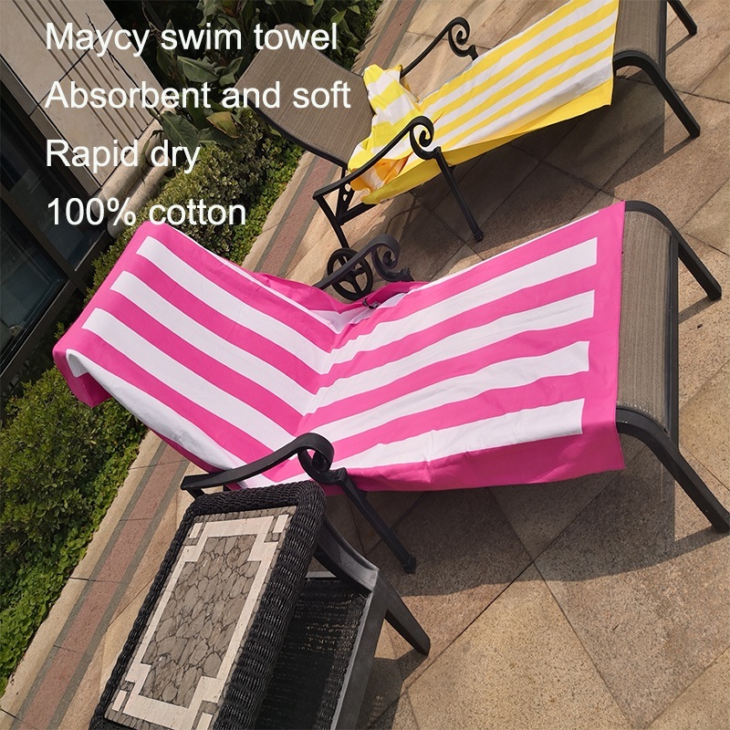 Turkish Cotton Bath/Beath Towel, Sandless Pocket Beach Towel with Hanger