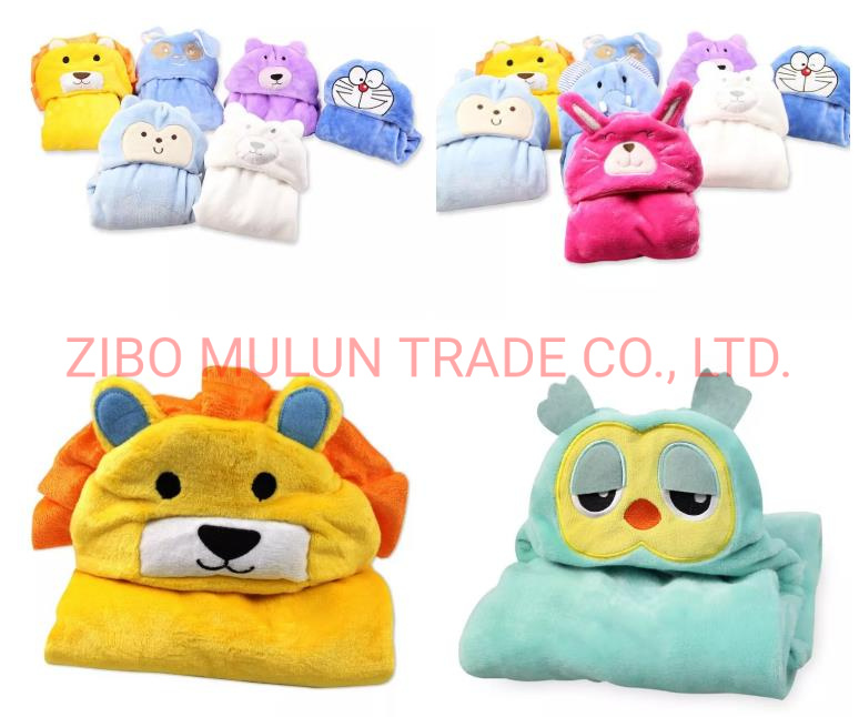 Wholesale Baby Animal Bamboo Embroidered Hooded Towel Premium Baby Hooded Towel
