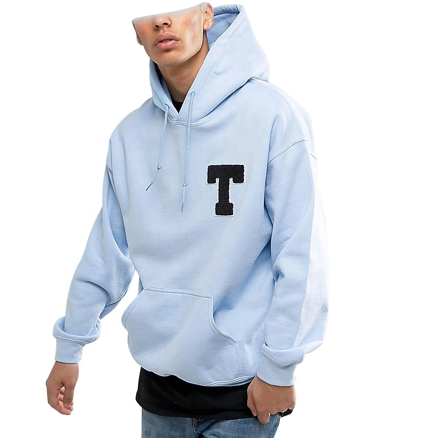 Hoodies Manufacturer Towel Embroidery Heavyweight 100% Cotton Plain Pullover Oversized Hoodie