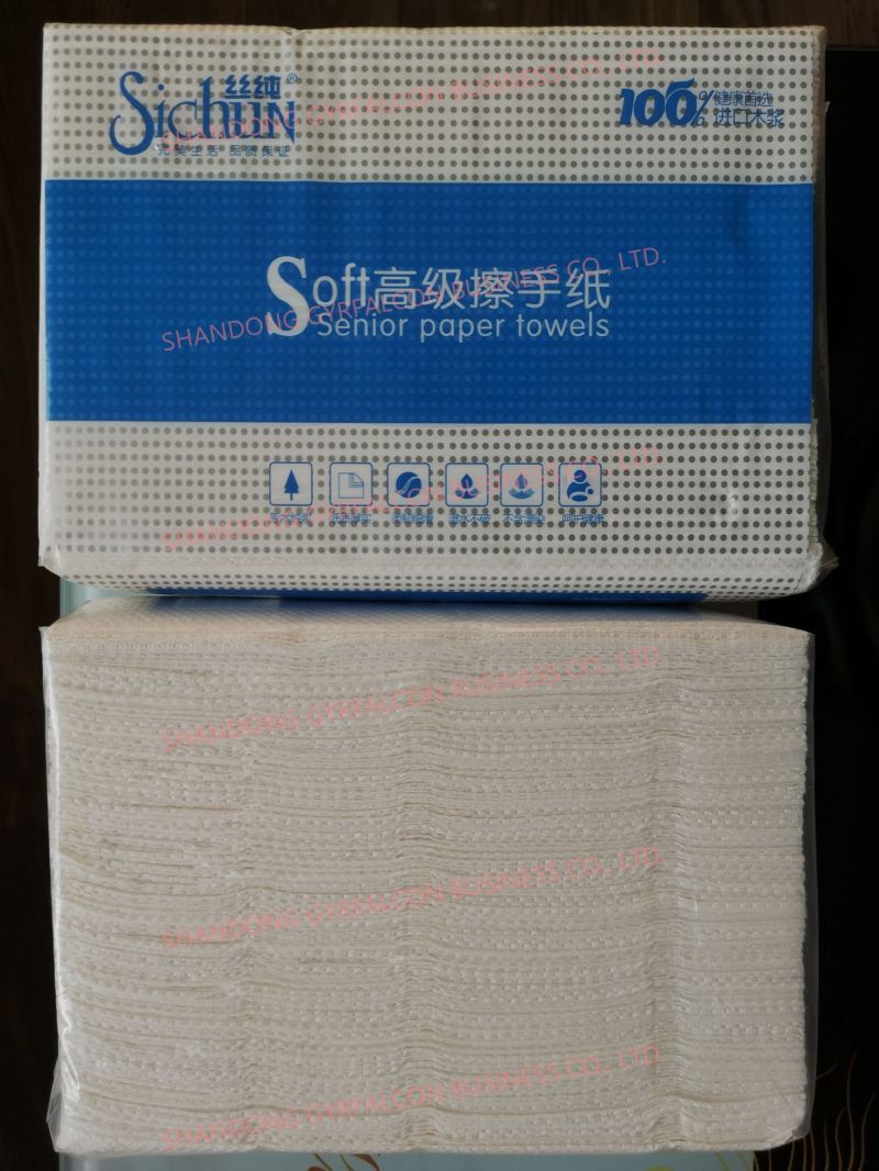 100% Virgin Pulp Tissue Paper Hand Towel Paper/N-Fold Paper/V-Fold Towel/Quick Napkin/Single (multi) Fold Towel