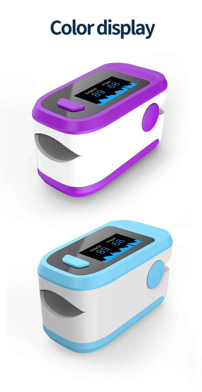 in Stock Medical Equipment Free Colorful Portable Fingertip Pulse Oximeter