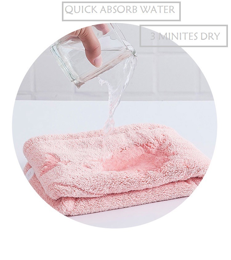 Bingo Quick Hair Dry Coral Velvet Towel