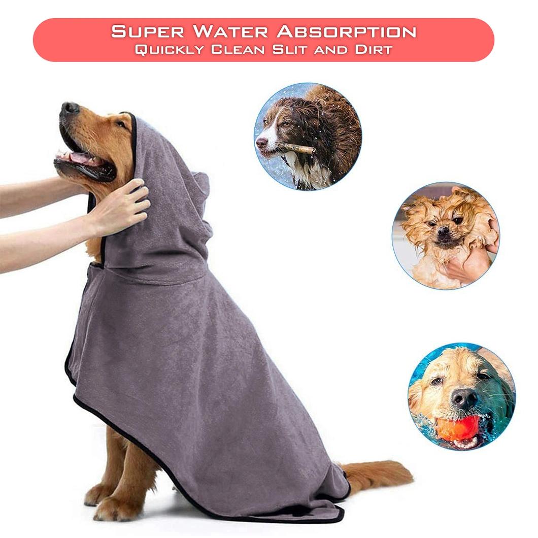 Mircofiber Extremely Absorbent Grooming Quick Drying Towel Bathrobe Pet Supply