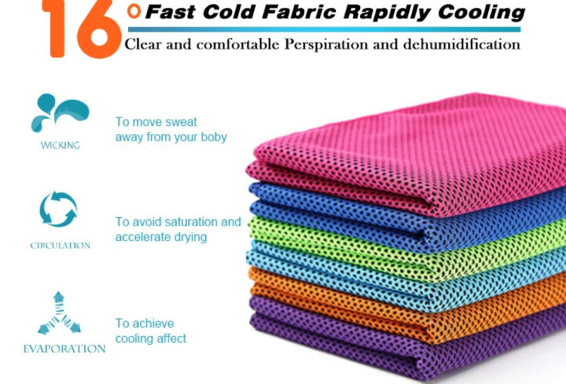 Microfiber Fast Dry Cool Ice Towel Sport Yoga Towel Beach Towel in Mesh Bag