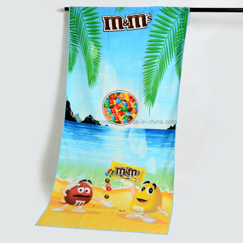 Promotional Microfiber/Cotton Beach Towel for Soccer Club Advertising