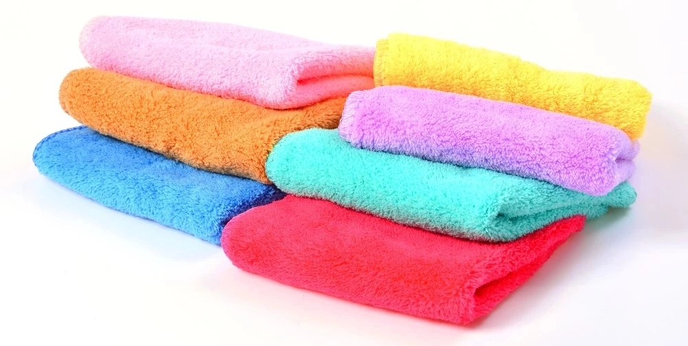 Super Water Absorbent Reusable Coral Fleece Velvet Towel for Washing