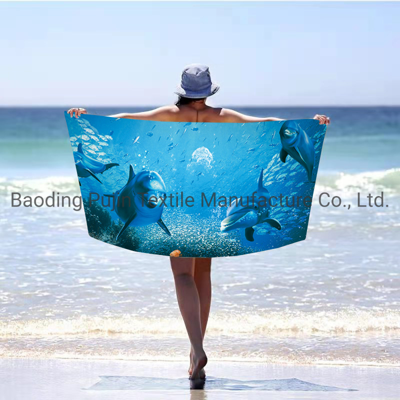 Quick Dry Bath Towel Digital Printed Microfiber Beach Towel with Logo Colorful