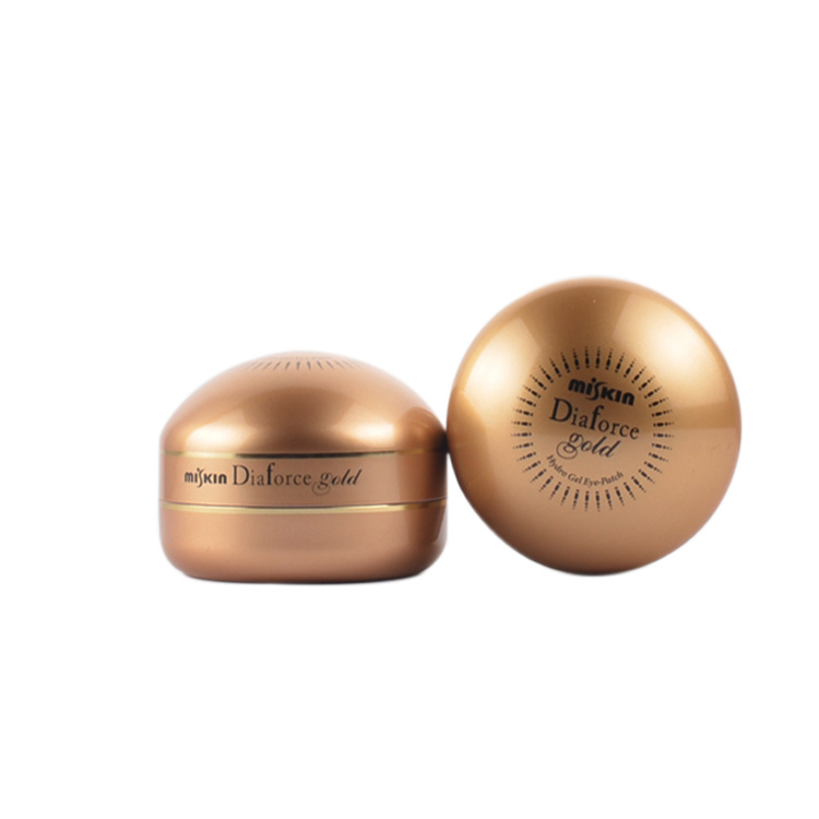 Golden Ball Shape Plastic Container PS Cosmetic Golden Cream Jar
