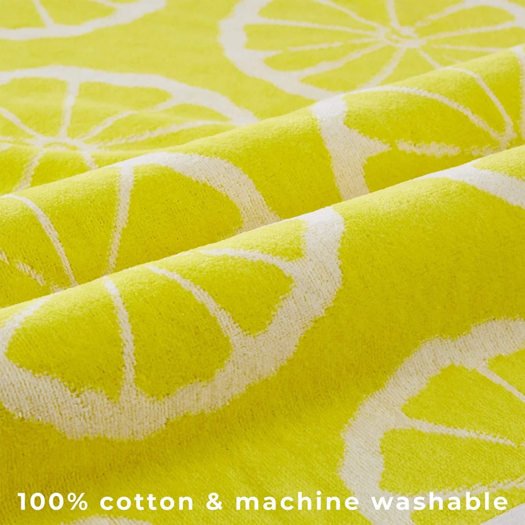 100% Cotton Jacquard Beach Towel/Soft Absorbent Quick Dry Towel Set (30