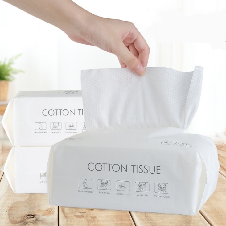 Wholesale Factory Customized Disposable Removable Cleansing Towel Thick Non-Woven 100% Cotton Soft Towel Wet and Dry Face Wash Towel