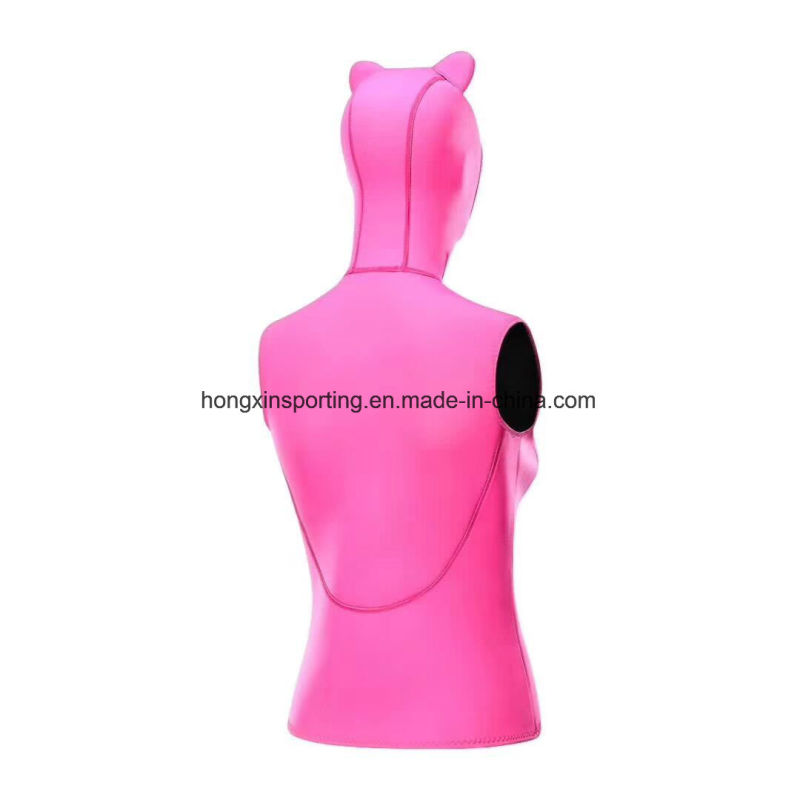Women's Sleeveless Vest with Hood for Diving Swimming