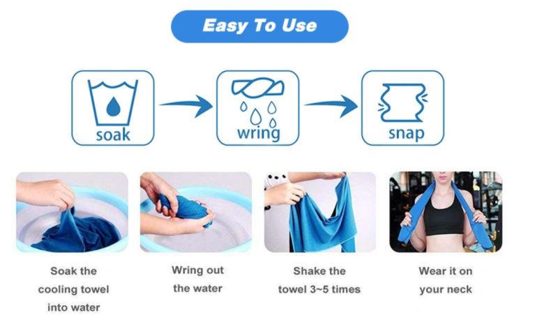 Microfiber Fast Dry Cool Ice Towel Sport Yoga Towel Beach Towel in Mesh Bag