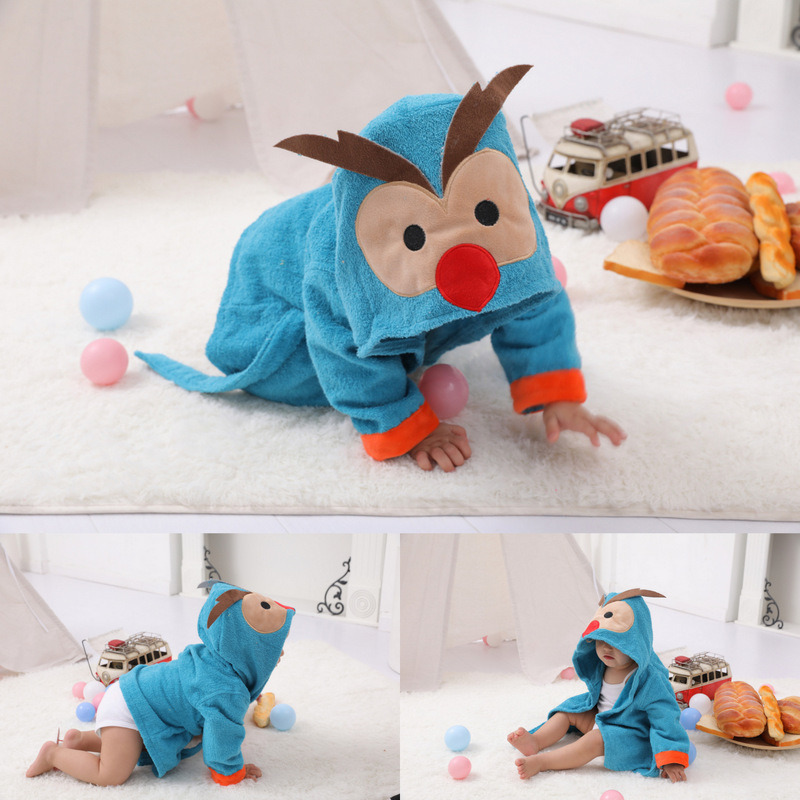 Animal Shape Baby Hooded Bathrobe Cute Baby Bath Towel Baby Bath Towel Fashion Newborn Blankets