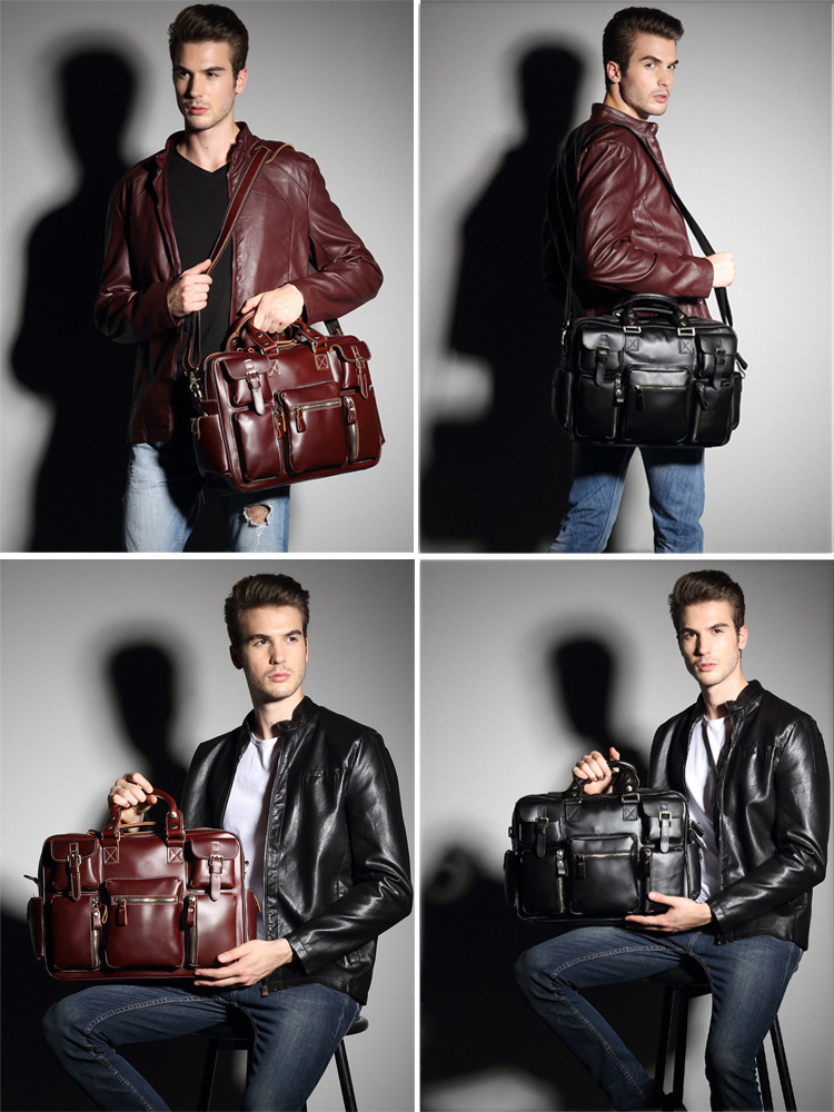 High End Good Quality Leather Weekend Duffle Bag