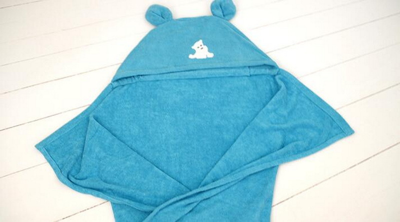 Top Quality Organic Cotton Baby Hooded Towel, Poncho Towel