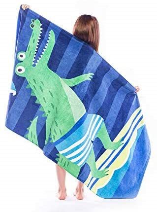 Kids Bath and Beach Towel Large Soft Cotton Terry Towel for Bath/Beach/Swimming