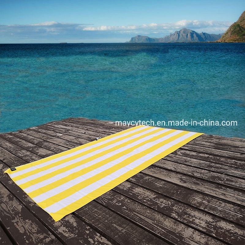 Custom Brand Microfiber Rainbow Sand Free Striped Beach Towel