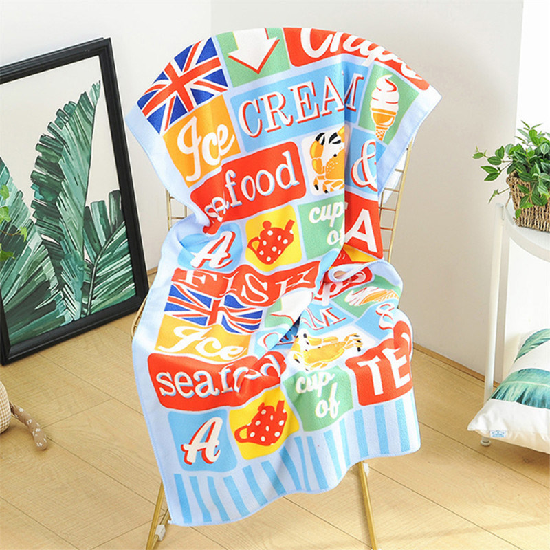 No Minimum Customiezd Beach Towels Custom Print Microfiber/ Cotton Custom Towel Luxary Beach Towels Blue Beach Towel Blue Stripe