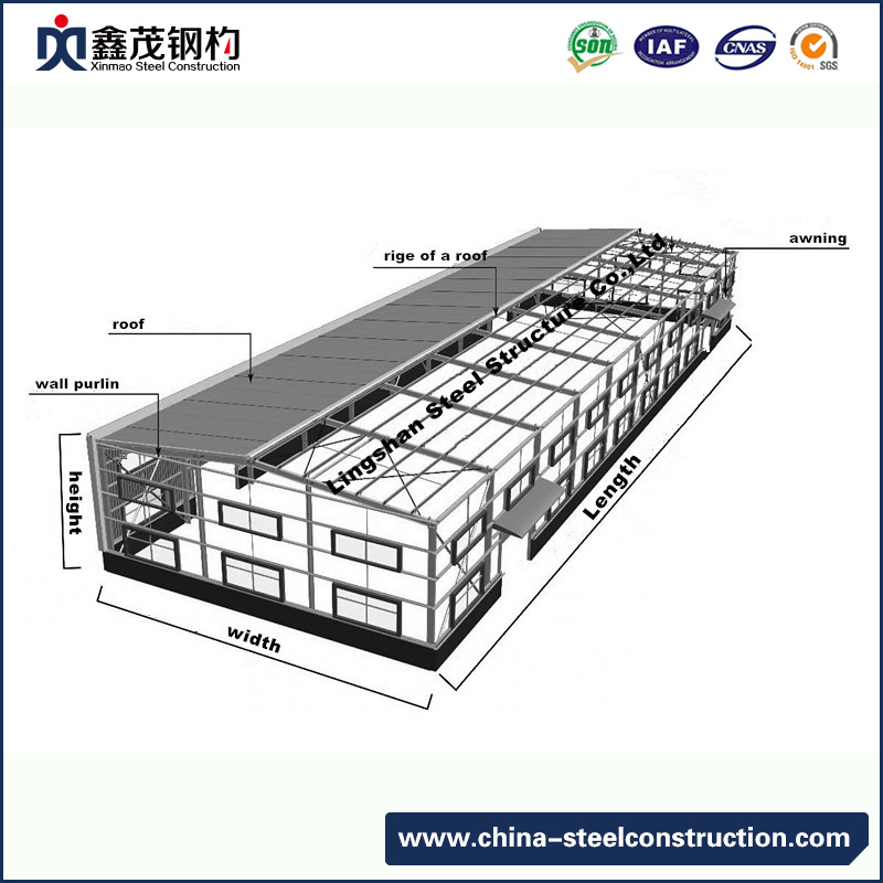 Customized Prefabricated House with Steel Frame (Steel Structure Building)