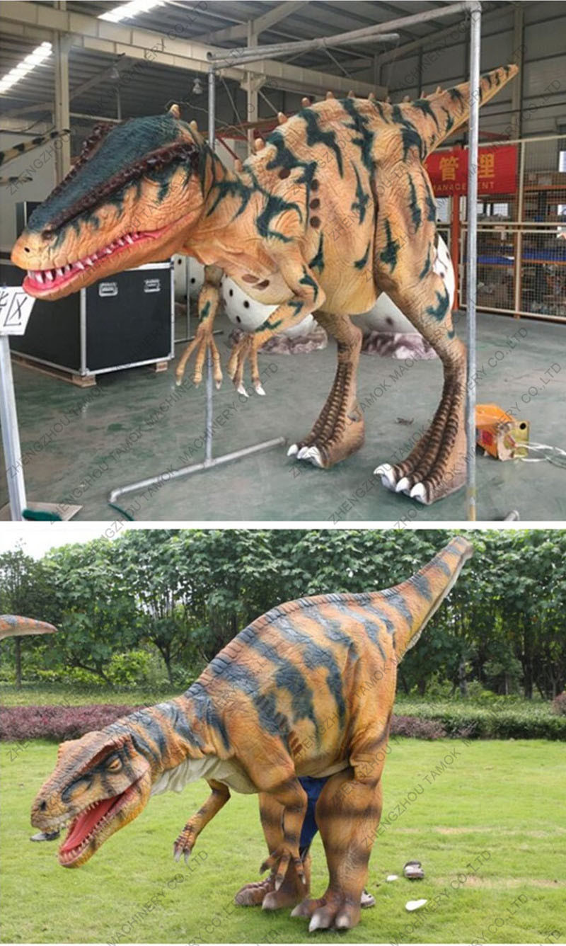 Realistic Raptor Walking Dinosaur Suit Animatronic Adult Robotic Dinosaur Costume