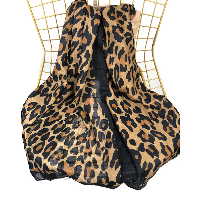 Fashion Leopard Pattern Scarf for Women Unique Ladies Scarves Shawl and Wraps Oversized