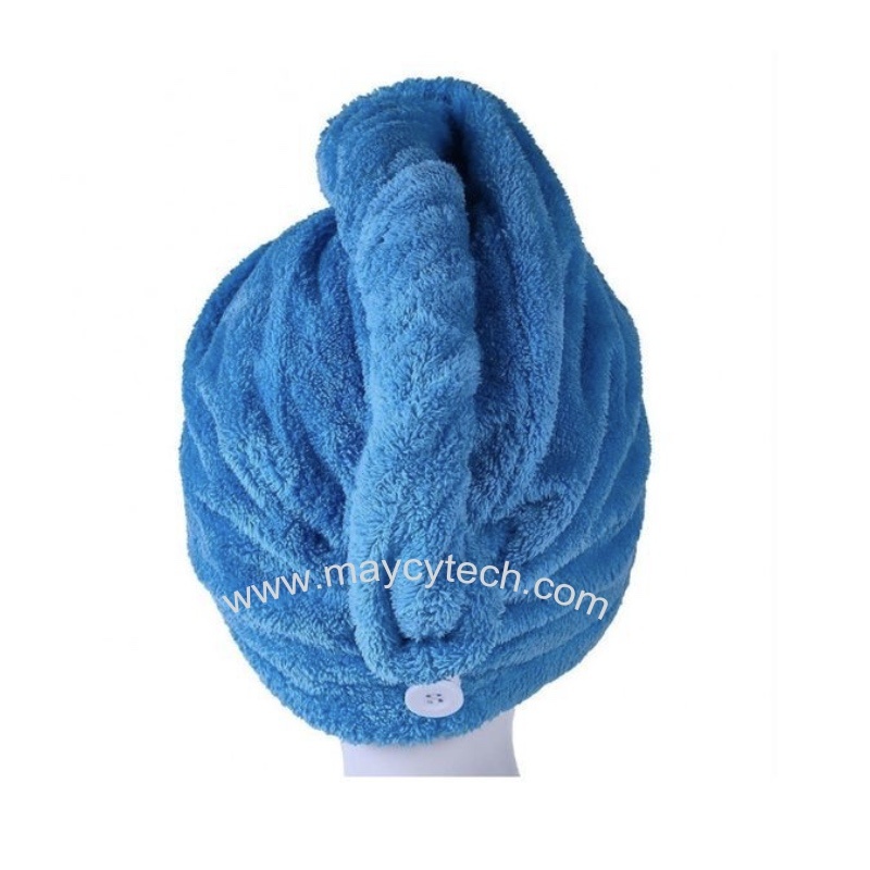 Cheap Price Fast Dry Microfiber Soft Hair Turban Towel, OEM Printed Long Hair Dry Towel