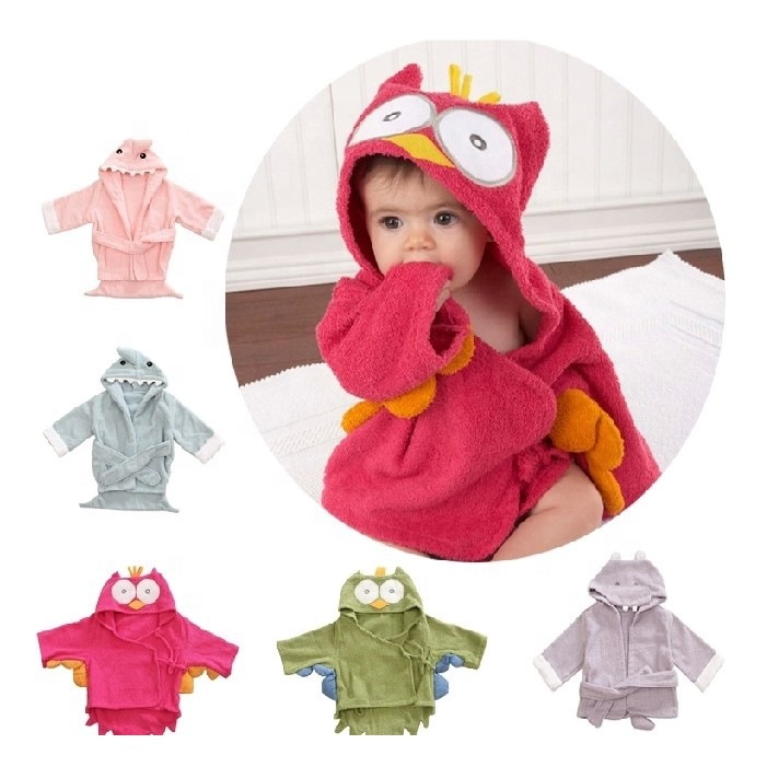 Animal Shape Baby Hooded Bathrobe Cute Baby Bath Towel Baby Bath Towel Fashion Newborn Blankets