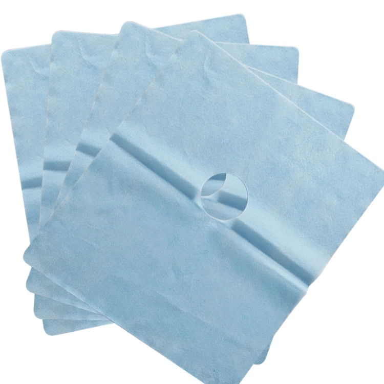 Disposable Hole Towel Salon Clinic Face Towel Cross Non-Woven Pad Face Towel