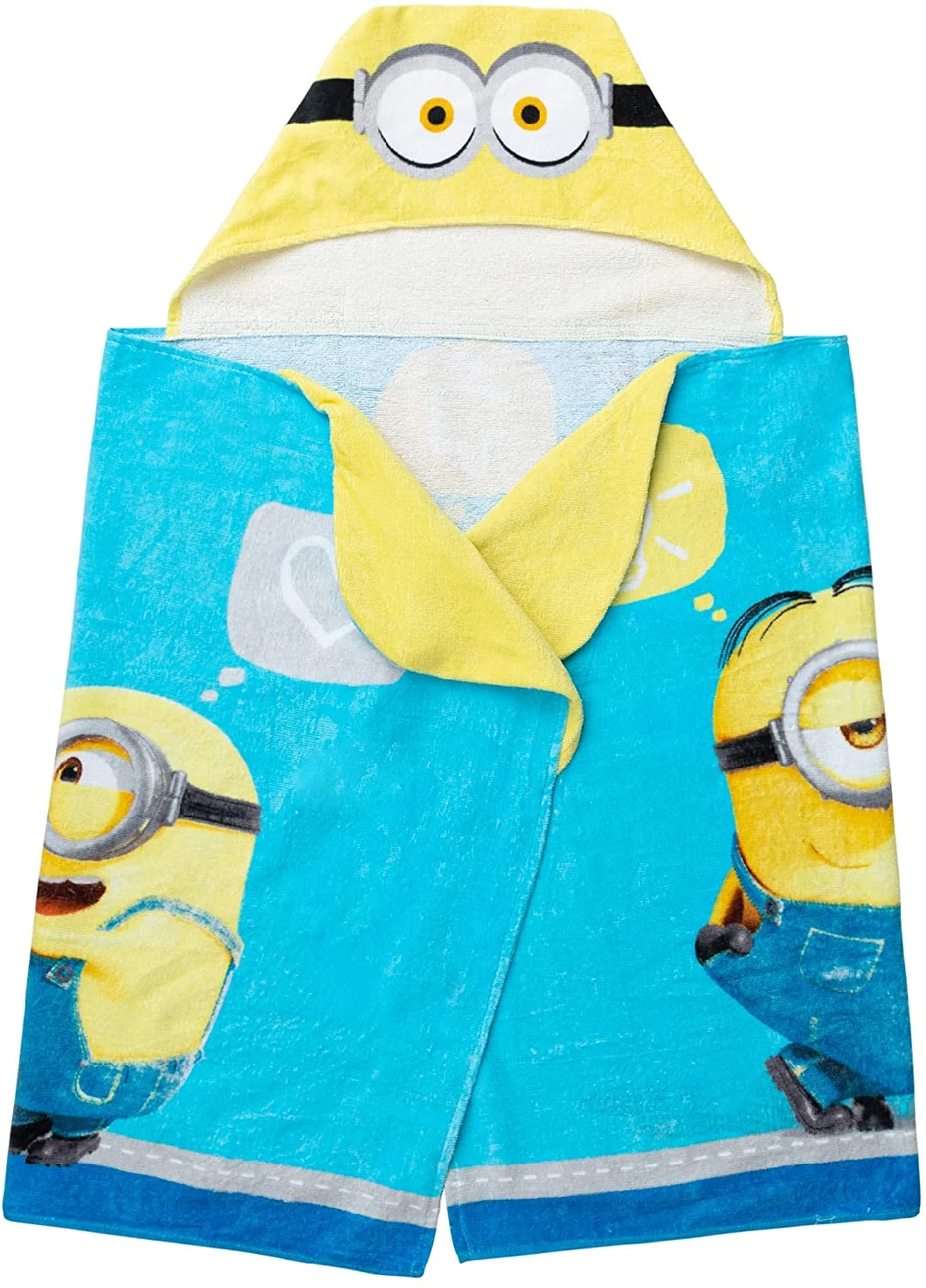 Kids Bath and Beach Soft Cotton Terry Hooded Towel Wrap, 24