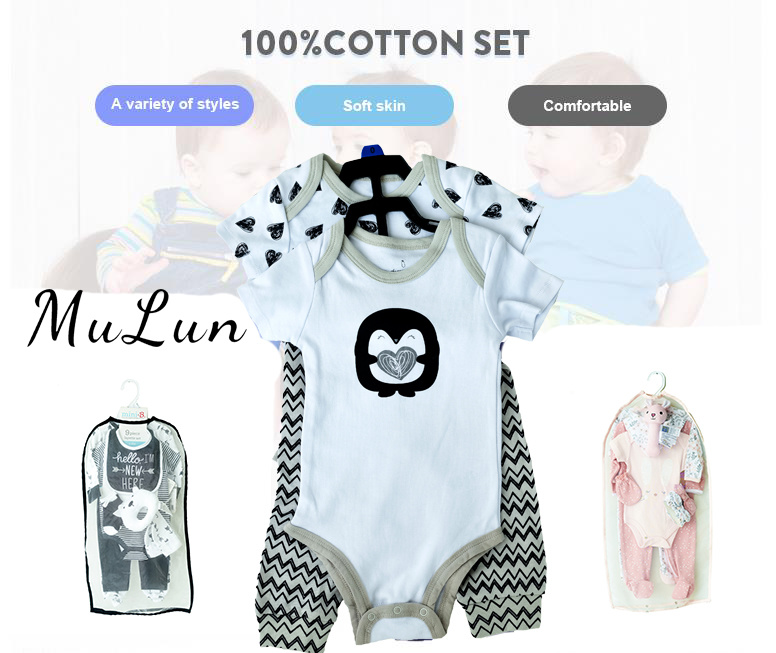 2020 Comfortable Baby Set Cartoon Print Baby Clothes Sets Unisex Kids Clothing Set